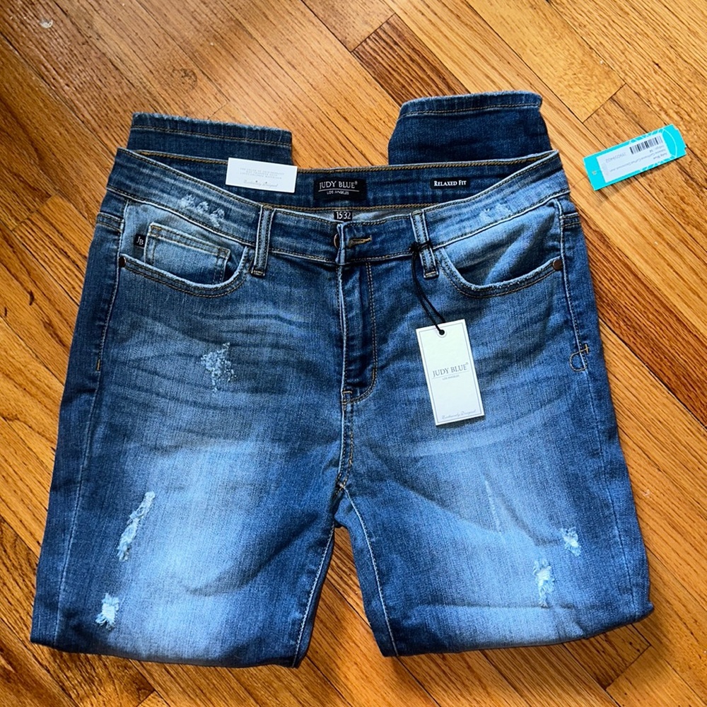 NWT Judy Blue distressed skinny jeans Adelene 15/32